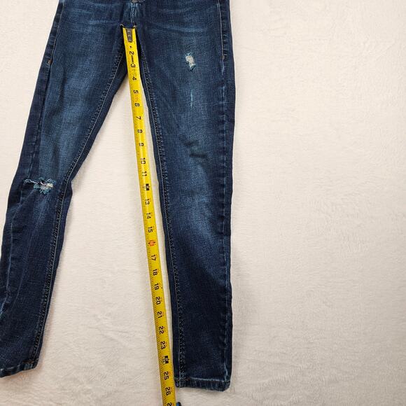 Zara Jeans Size 2 Trafaluc Denimwear Womens Skinny Distressed Puckered - Picture 10 of 12